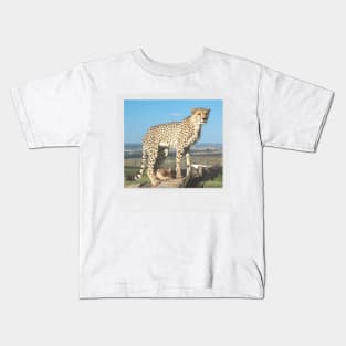 CHEETAH Photograph Cute Big Cat Vintage Picture Kids T-Shirt